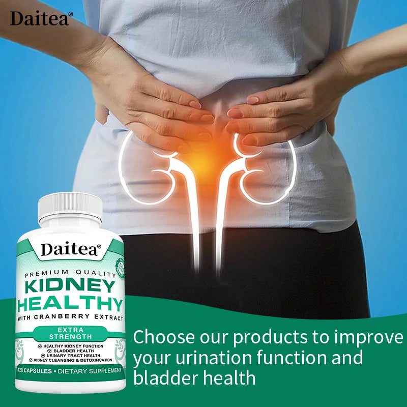 Kidney Health with Cranberry Extract Supplement, Cleansing and Detoxification Supplement for Urinary Tract and Bladder Health