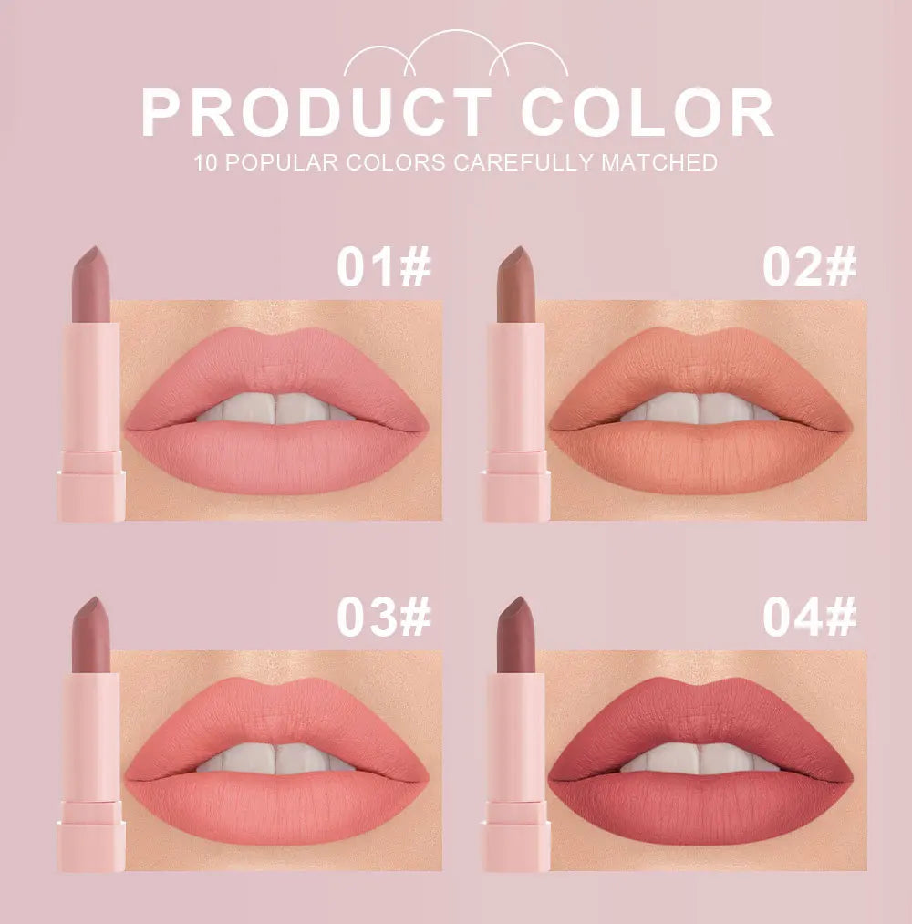 10 PCS Matte Lipstick Kit Free Shipping lip gloss Korean cosmetics LIpgloss Makeup for women Lip pencil cheap make up Beauty