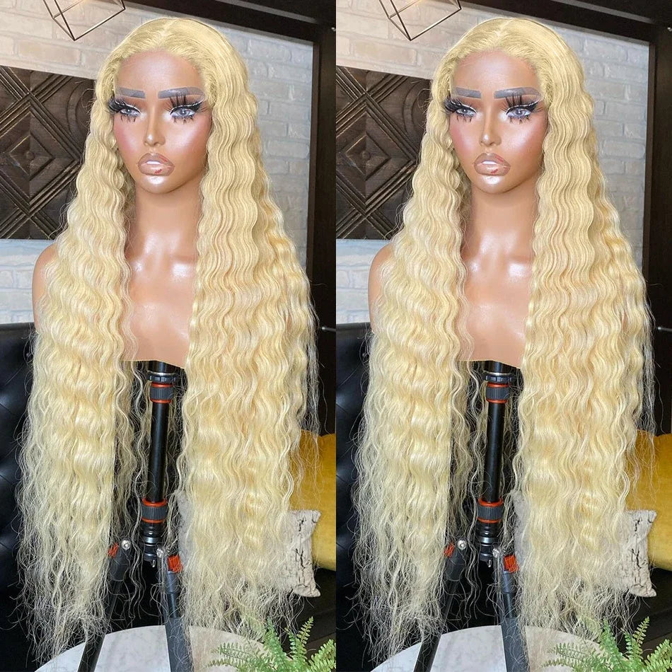 13x6 Hd Lace Frontal Wig 613 Blonde Wig 13x4 Lace Human Hair Wigs Deep Wave Brazilian Hair Curly Human Hair Wigs For Women