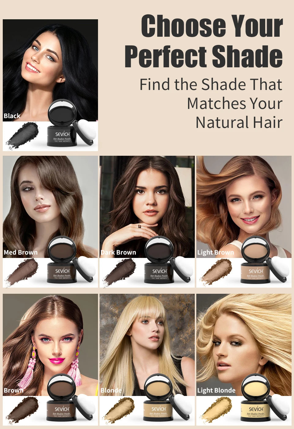 Hairline Powder Instantly Conceals Hair Root Touch Hair Powder for Thinning Hair for Women and Men,Hairline Shadow Powder Makeup