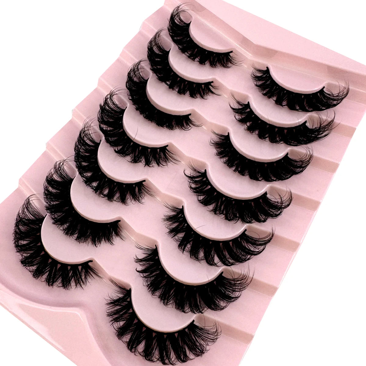 7 Pairs Russian Strip Lashes DD Curl Lashes Pack Fluffy False Lashes russian Lashes Pack Fluffy False Lashes russian extensions