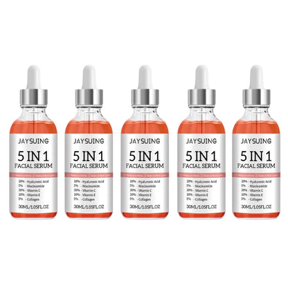 5 In 1 Hyaluronic Acid Face Serum Moisturizing Vitamin C collagen Lightning Facial Serum Shrink Pores Skin Care