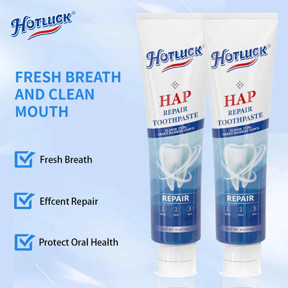 Hotluck Fluoride Free Nano Hydroxyapatite Toothpaste for & Sensitive Relief, Whitening, SLS Free, Natural Peppermint. Made in Chi