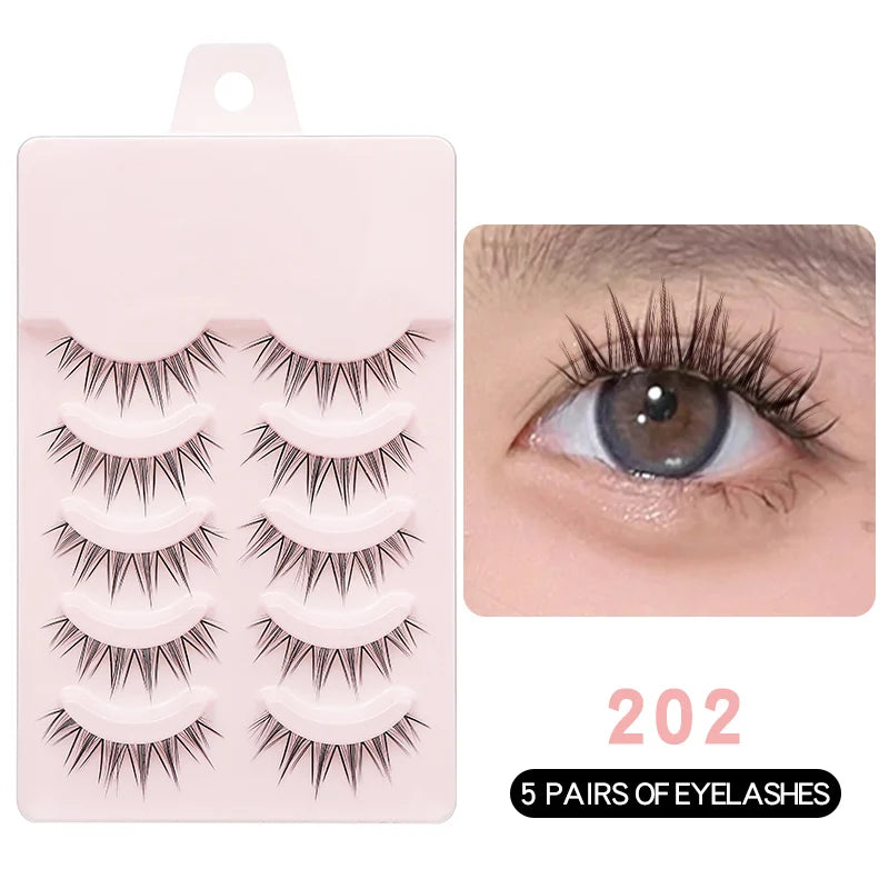 New Manga Lashes Soft Natural Eyelashes Thick False Eyelashes Manga Eyelashes Daily Dating Makeup Eyelashes Lashes Wispy