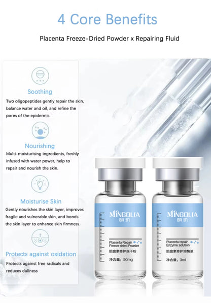 Polypeptide Placenta Freeze-dried Powder Essence Repair Facial Hydrating Nourishing Pore Shrinking Skin Rejuvenate Skin Care
