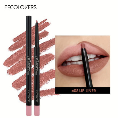 Nude Brown Lip Liner Pencil Lipstick Matte Smooth Waterproof Lipliner Long Lasting Non-stick Cup Lipstick Pen Beauty Makeup