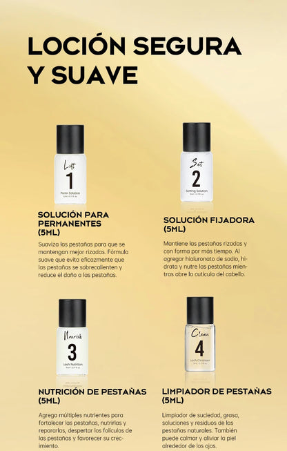 Gollee Lash and Brow Curling Kit Natural Eyelash Lifting Perm Treatment Makeup Set 4-6 Weeks For Lash Curler Perm Long Lasting