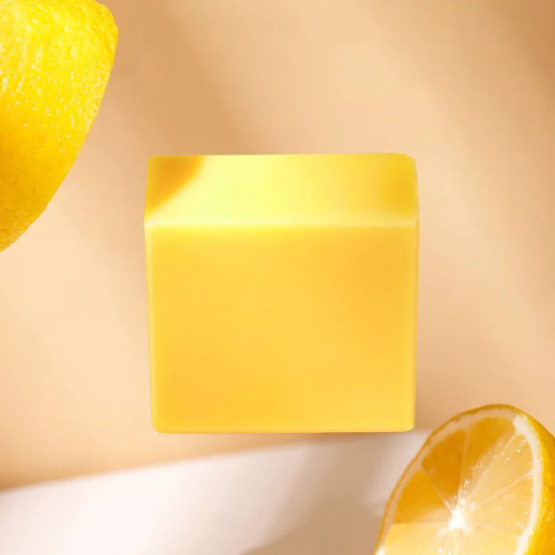 100g*2pcs Fresh Lemon Essential Oil Soap For  Washing Handmade Soap For Oil Control Dandruff Removal Smooth Hair Natural Organic