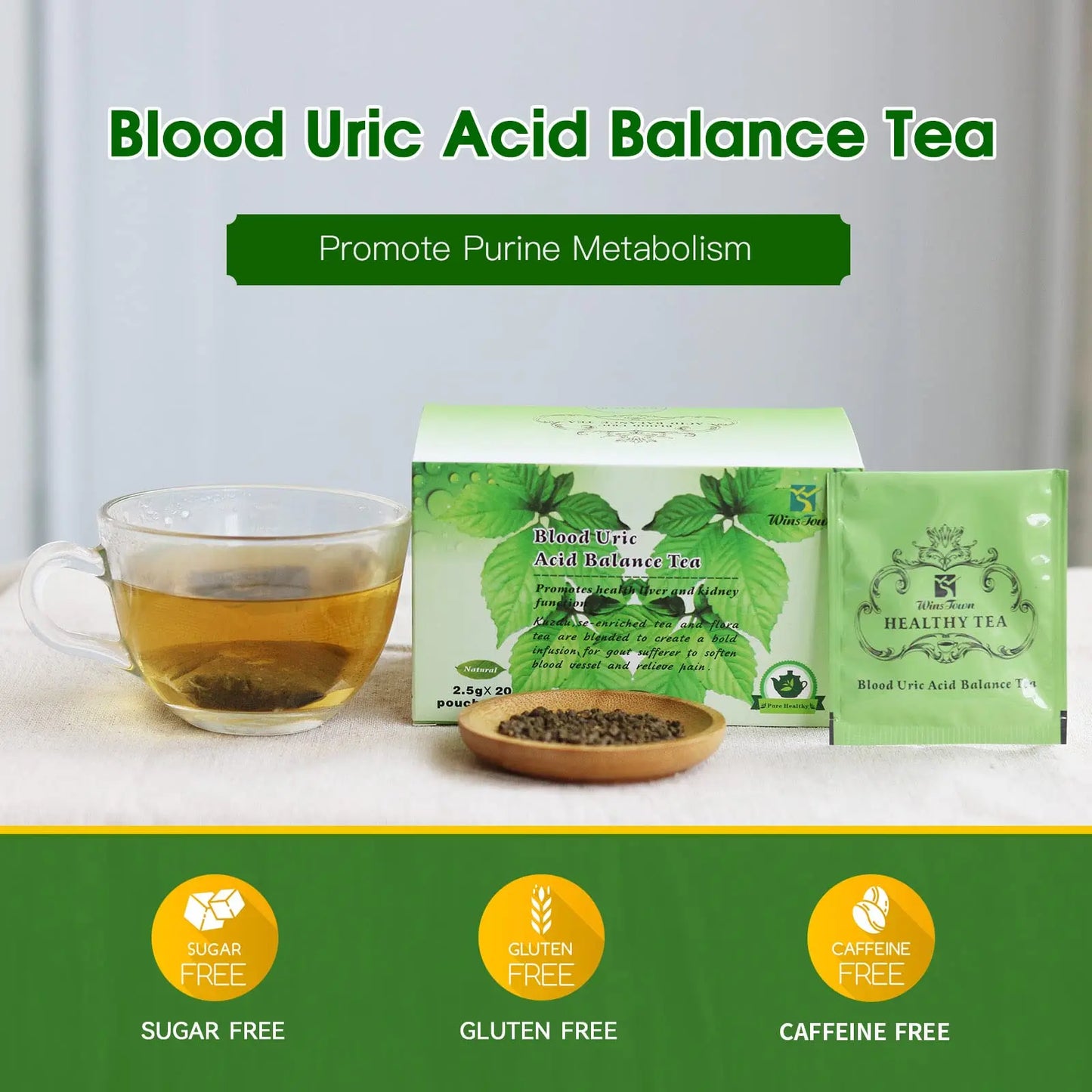 Blood Uric Acid Balance Tea Promote Purine Metabolism Gout Tea 20 Teabags