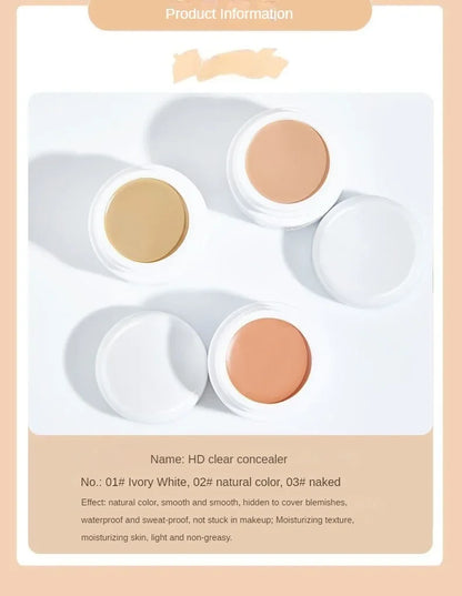 Waterproof Full Coverage Concealer for Tattoos Scars Acne Marks Dark Circles Natural Finish Foundation for All Skin Tones
