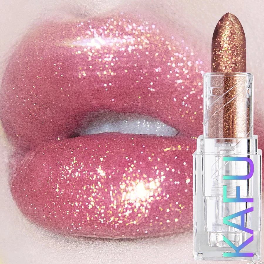 Radiant Pinkish Golden Pearlescent Lip Gloss make up lipstick Lip tint lip gloss women's makeup Waterproof Sexy Red Long-lasting