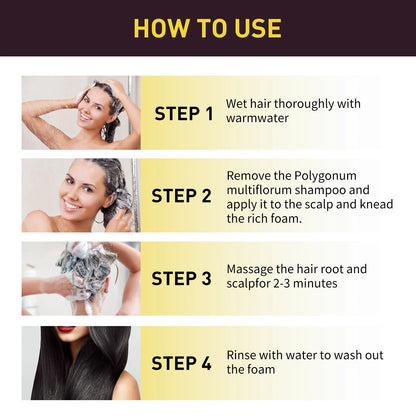 EELHOE Natural Plant Hair Dye Shampoo 3 in 1 Hair Color Shampoo for Gary Hair Dark Brown Black And Women Men Grey Coverage 100ml