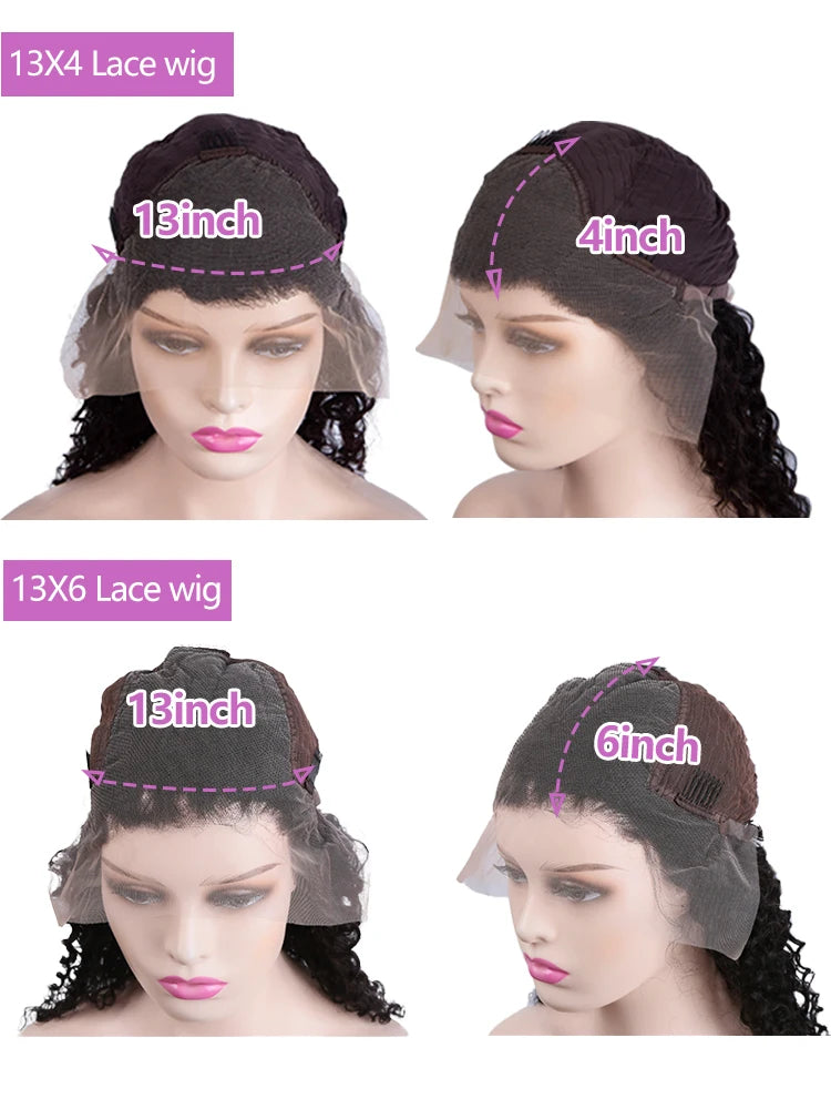 250 Density 40 Inch 13x6 HD Lace Frontal Wig Loose Wave Wig Human Hair Brazilian Loose Deep Wave Curly Wigs Human Hair For Women