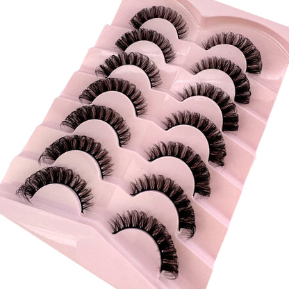 7 Pairs Russian Strip Lashes DD Curl Lashes Pack Fluffy False Lashes russian Lashes Pack Fluffy False Lashes russian extensions