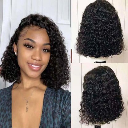 Natural Bob Wig Human Hair Small Curly Wig European And Wigs Women'S Gradient Color Short Curly Hair Synthetic For Cosplay