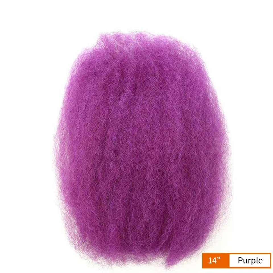 QVR Affordable Afro Kinky Bulk Human Hair 99J Burgundy Color For Braiding DreadLock – Natural Look, Soft Hair, Heat-Resistant