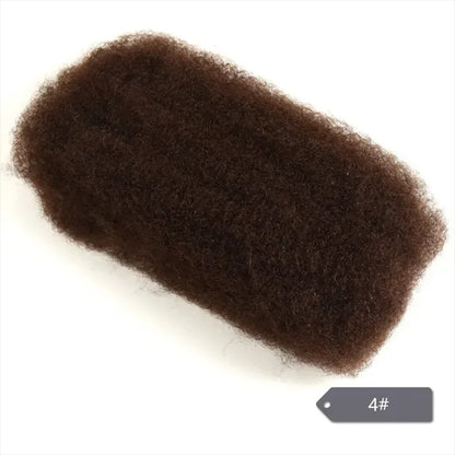 Soft and Lightweight Afro Kinky Bulk Hair – 100% Human Hair with Natural Texture, Comfortable & Long-Lasting Use 16A Virgin Hair