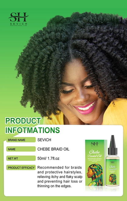 Sevich Chebe Hair Growth Serum Africa Traction Alopecia Chebe Anti Hair Loss Treatment Crazy Fast Hair Growing Oil Hair Care