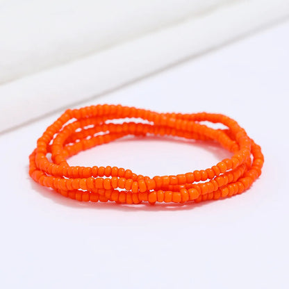 New Fashion Multi-layer Handmade Colored Rice Beads Beach Chain Summer Popular Waist Chain Women BD7051