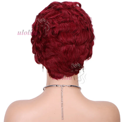 613 Blonde Pixie Cut Short Bob Loose Wave Human Hair Wigs Chocolate Brown Short Bob 13x4 Transparent Lace Front Wigs Preplucked