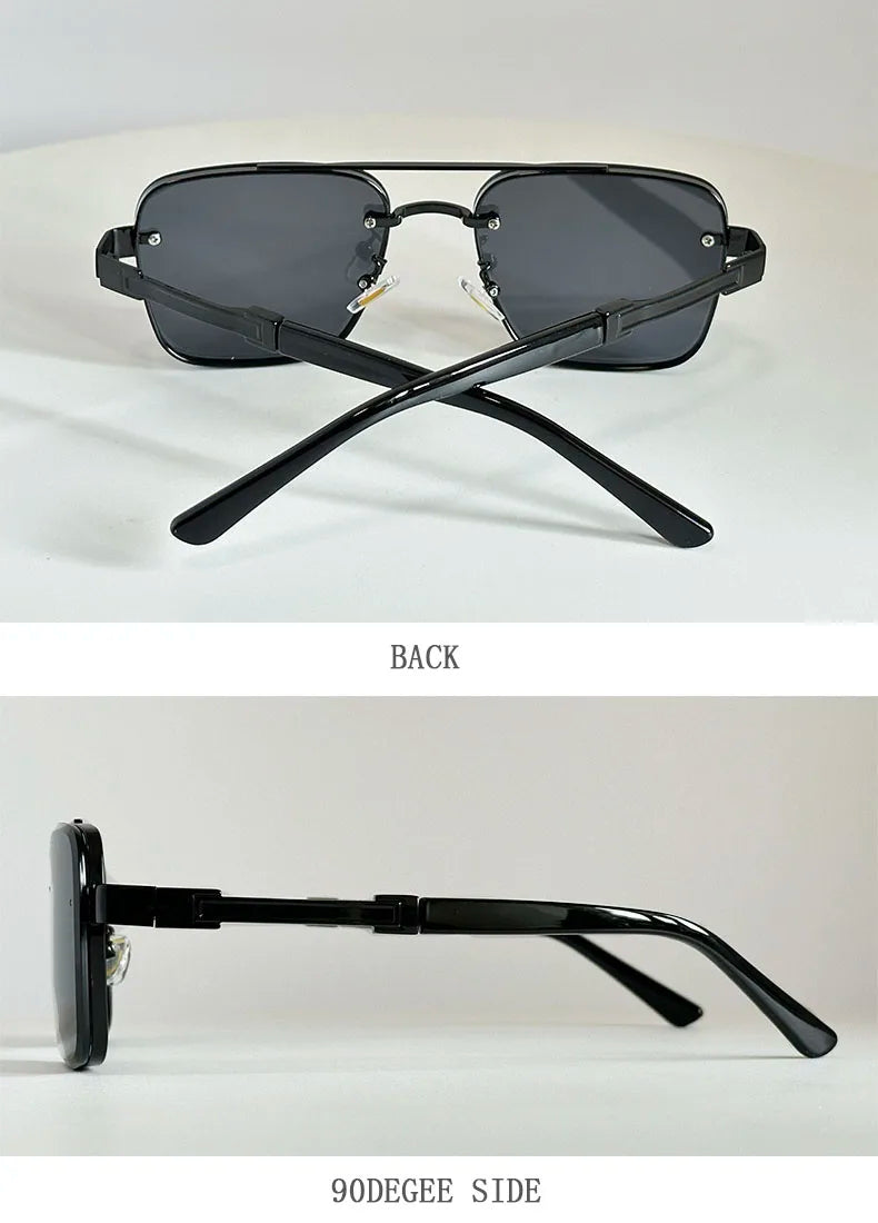 2025 New Square Sunglass Men Luxury Vacation Sunglasses Women Vintage Fashion Glasses Retro Shades Gafas De Sol Hombre Zonnebril