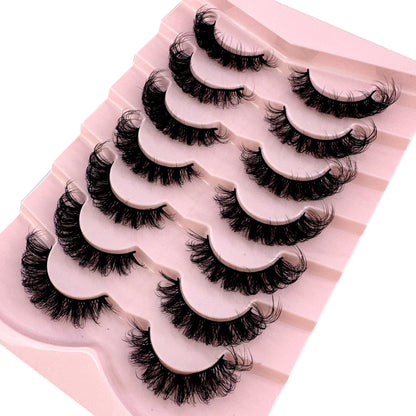 7 Pairs Russian Strip Lashes DD Curl Lashes Pack Fluffy False Lashes russian Lashes Pack Fluffy False Lashes russian extensions