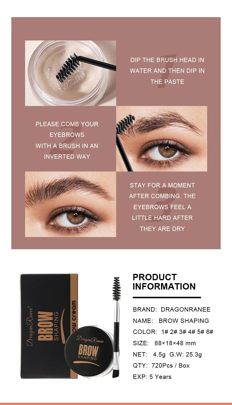 Matte Eyeliner Eyebrow Cream Gel Waterproof Long Lasting Contouring Brown Black Brow Cream Wild Eyebrows Cream Concealer