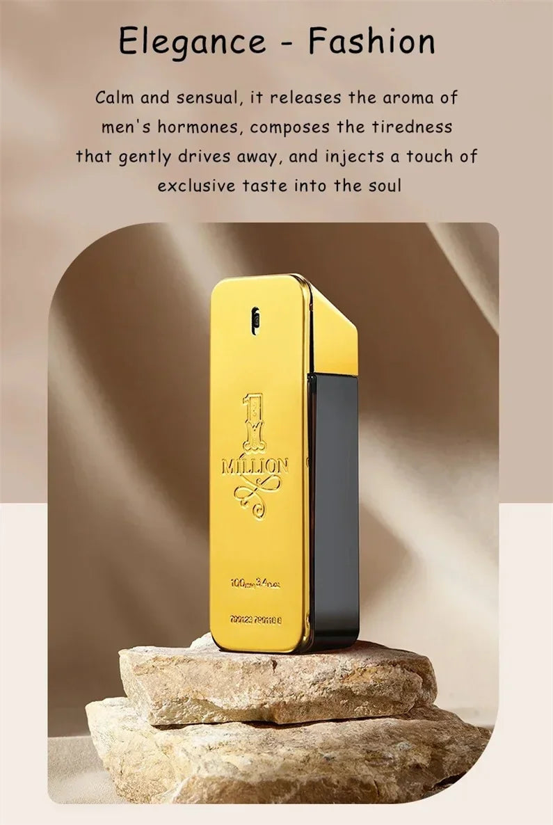 100ML Million Gold Men's Perfume Long Lasting Strong Men's Strong Spicy Pheromone Cologne Body Spray  Perfumes Parfum Homme
