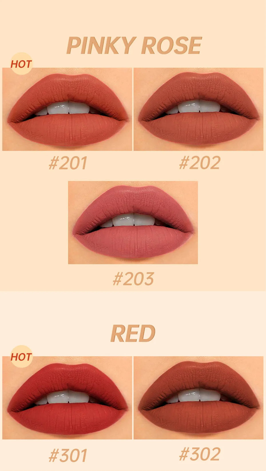 FOCALLURE Natural Matte Lipstick Waterproof Long-lasting Smooth Moisturizing Lip Balms Lightweight Lips Glaze Makeup Cosmetics