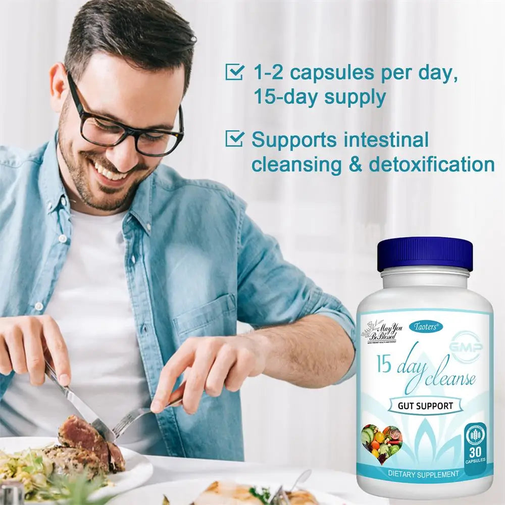 15-day Intestinal Cleansing and Detoxifying Capsules, Targeting The Overall Colon, Digestive Regulation, and Intestinal Health