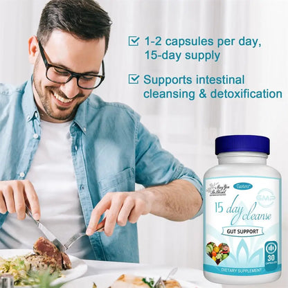 15-day Intestinal Cleansing and Detoxifying Capsules, Targeting The Overall Colon, Digestive Regulation, and Intestinal Health