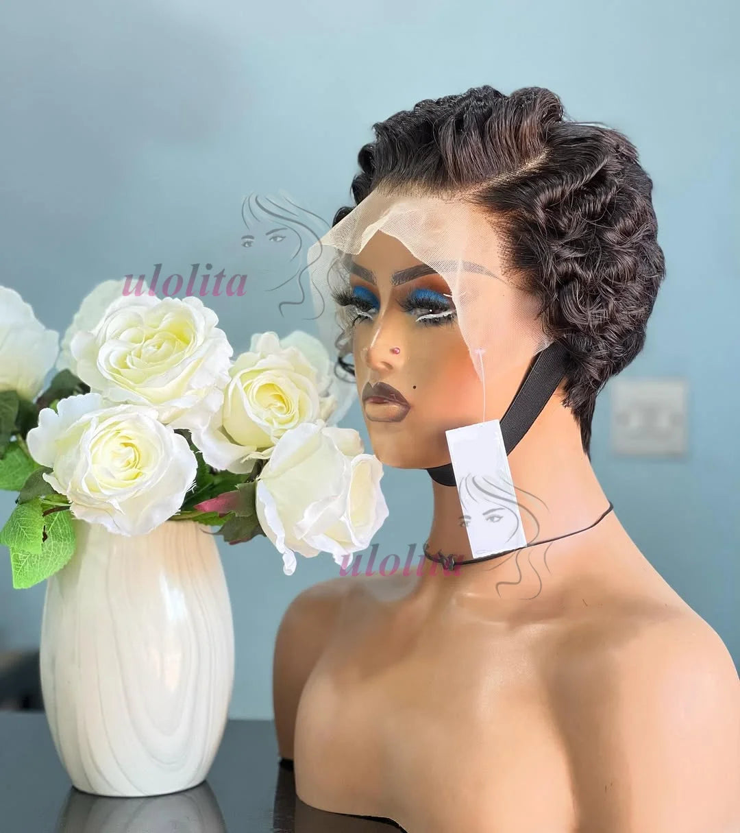 613 Blonde Pixie Cut Short Bob Loose Wave Human Hair Wigs Chocolate Brown Short Bob 13x4 Transparent Lace Front Wigs Preplucked