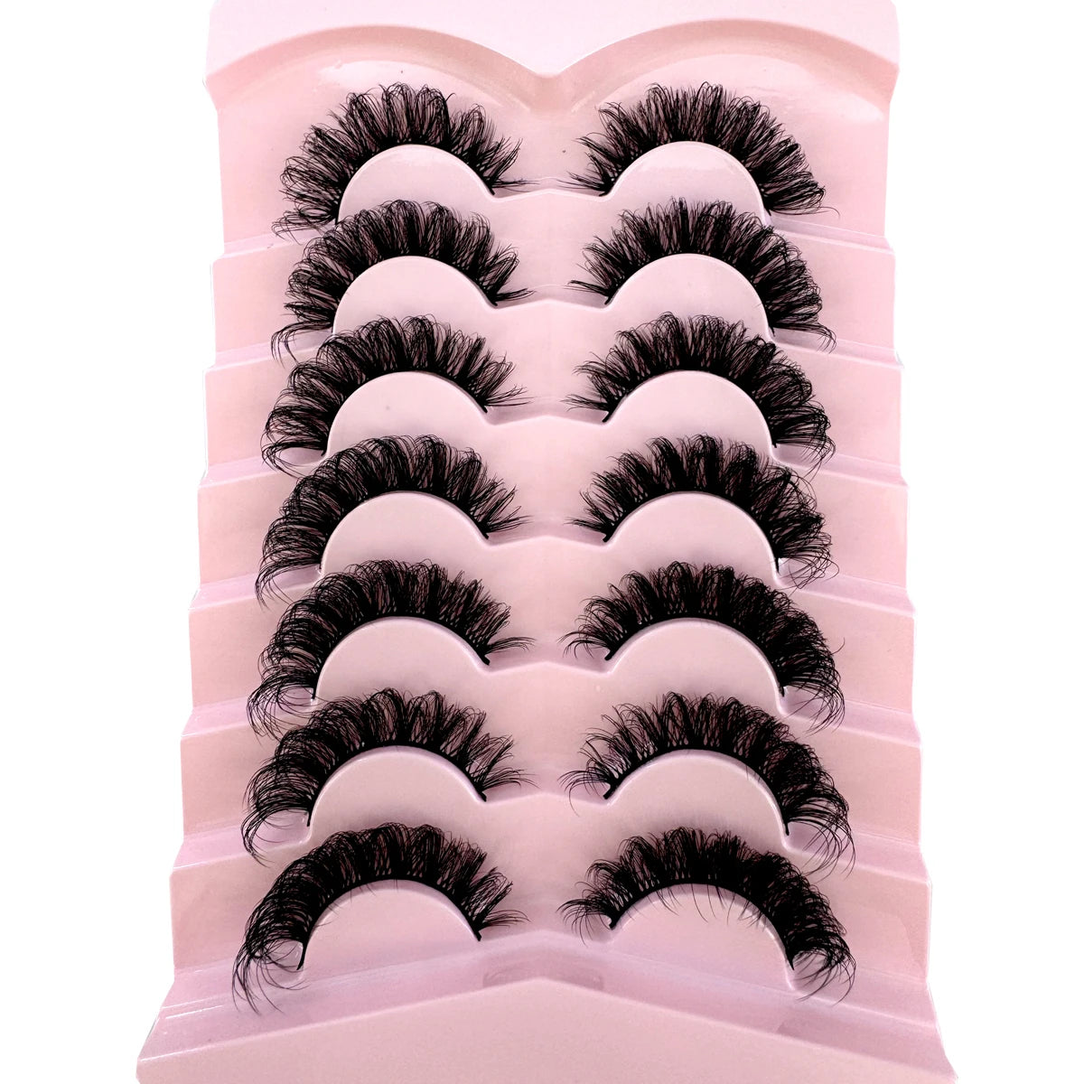 7 Pairs Russian Strip Lashes DD Curl Lashes Pack Fluffy False Lashes russian Lashes Pack Fluffy False Lashes russian extensions