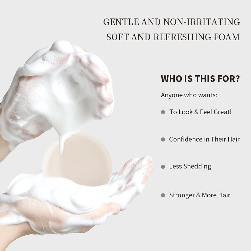 2-in-1 Natural Anti-Hair Loss Shampoo Bar with Batana and Rosemary – Controls Oil, Strengthens Roots, Vegan & Long-Lasting