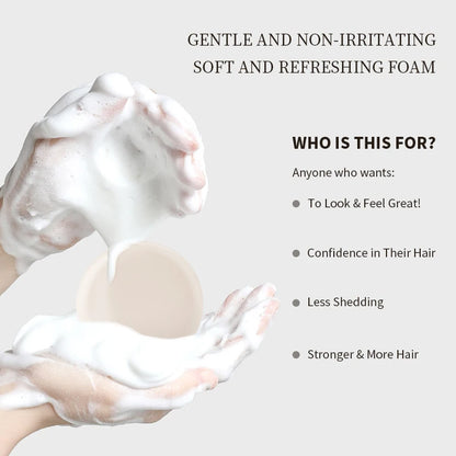 2-in-1 Natural Anti-Hair Loss Shampoo Bar with Batana and Rosemary – Controls Oil, Strengthens Roots, Vegan & Long-Lasting