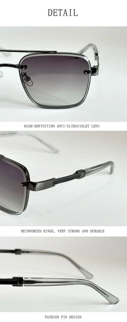 2025 New Square Sunglass Men Luxury Vacation Sunglasses Women Vintage Fashion Glasses Retro Shades Gafas De Sol Hombre Zonnebril