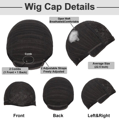 4A Afro Kinky Curly Wig With Bangs Human Hair 12/14 inch Short Curly Hair Wigs 180% Density Full Machine Made Natural For Women