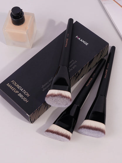 MAANGE 3pcs Makeup Brush Set Angle Round Flat Head Foundation Brush Soft Bristle With Box Skin-friendly Makeup Tool for Beauty