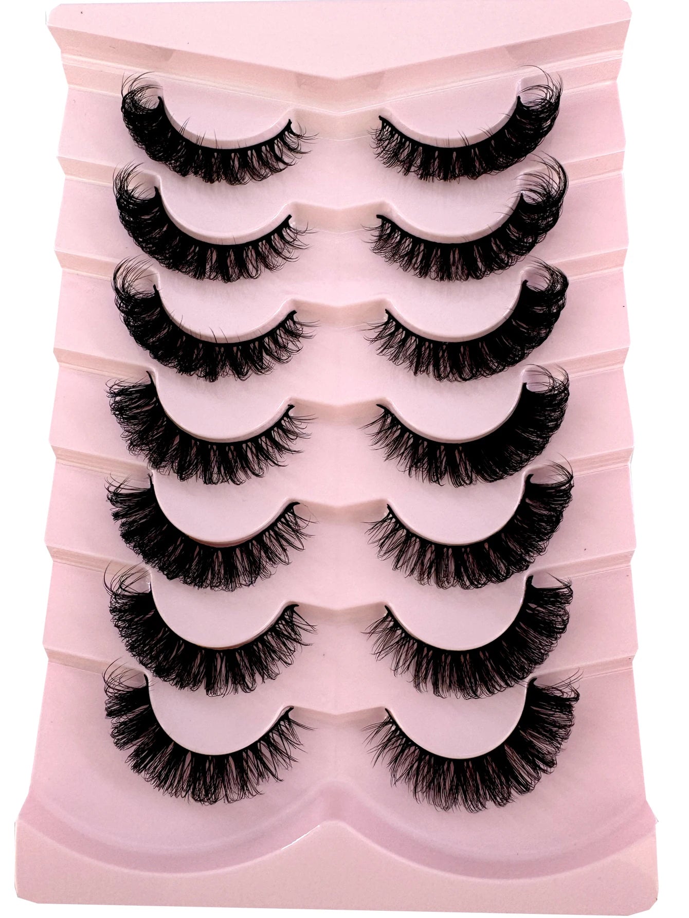 7 Pairs Russian Strip Lashes DD Curl Lashes Pack Fluffy False Lashes russian Lashes Pack Fluffy False Lashes russian extensions