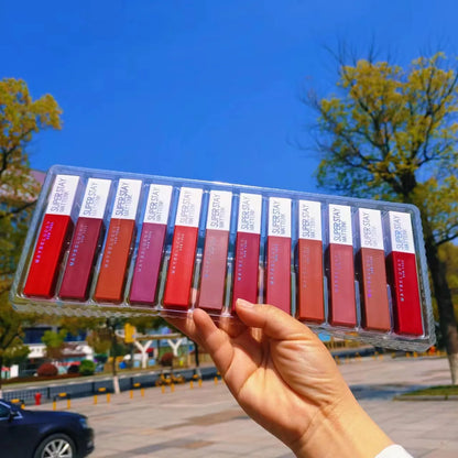 12/24Pcs Matte Lipstick 6/12 Colors Set Long Lasting Waterproof Non-Stick Lipstick  Women Lips Makeup Wholesale