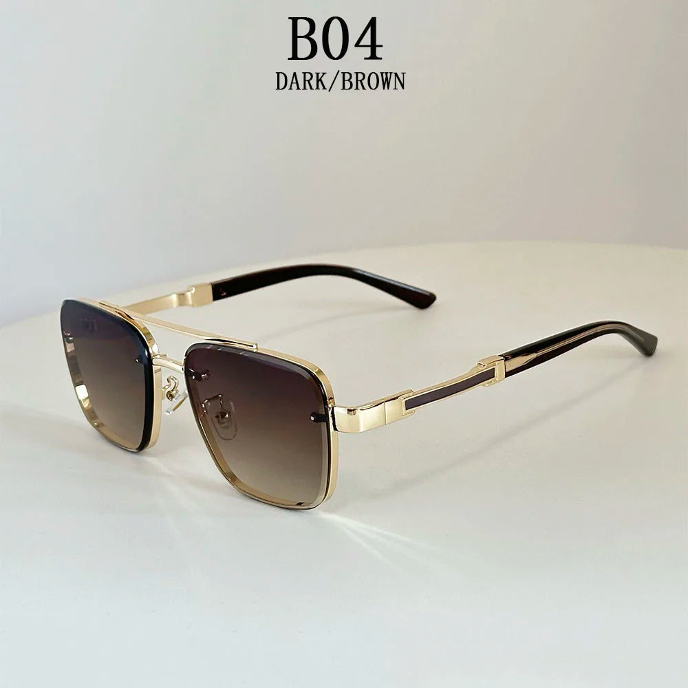 2025 New Square Sunglass Men Luxury Vacation Sunglasses Women Vintage Fashion Glasses Retro Shades Gafas De Sol Hombre Zonnebril