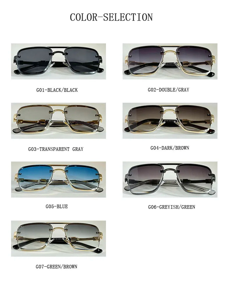 2025 New Square Sunglass Men Luxury Vacation Sunglasses Women Vintage Fashion Glasses Retro Shades Gafas De Sol Hombre Zonnebril