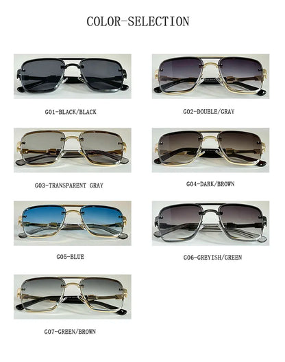 2025 New Square Sunglass Men Luxury Vacation Sunglasses Women Vintage Fashion Glasses Retro Shades Gafas De Sol Hombre Zonnebril