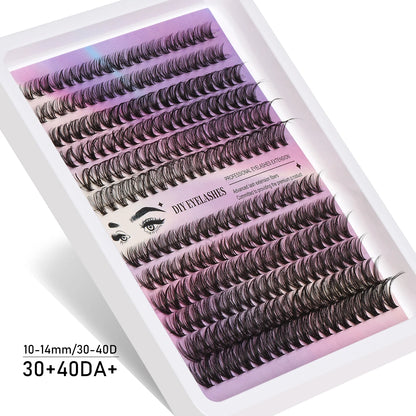 Individual Lashes 20-100D 280pcs Cluster Lashes Natural Look Mixed Tray DIY Eyelash Extension Volume Lash Clusters Eyelashes