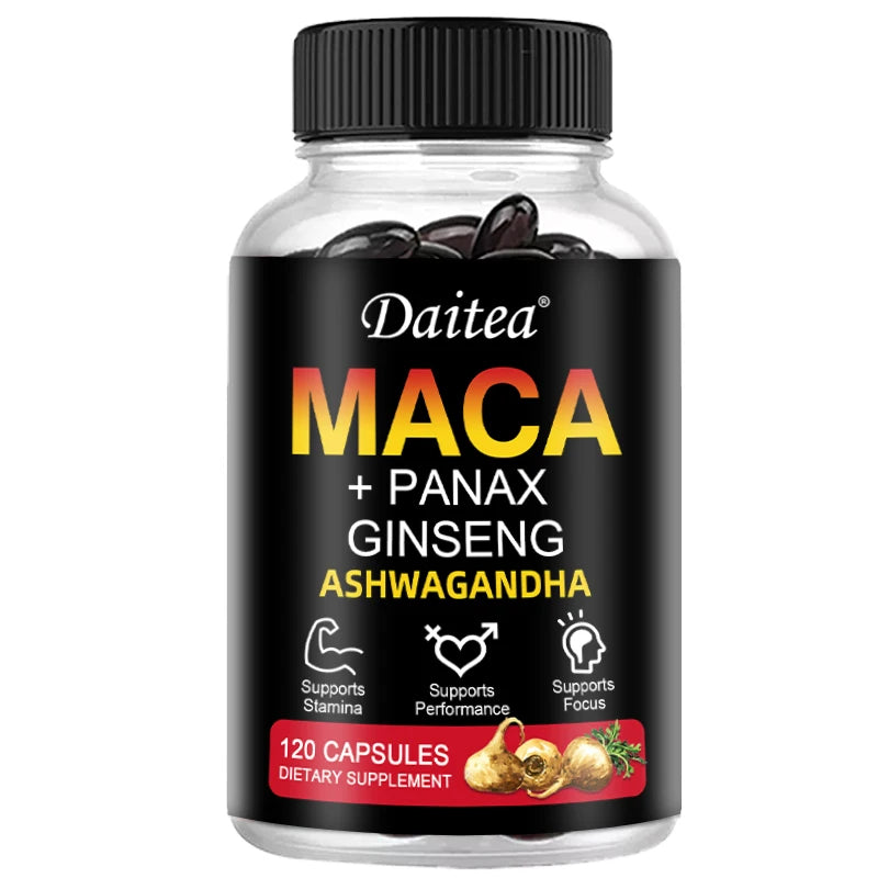 Mac A Root + Red Ginseng and Ashwagandha Extracts Help Support Energy, Endurance and Performance