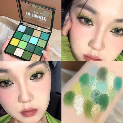 16 Colors Matte Eye Shadow Shimmer Pink Purple Green High Pigment Brightening Waterproof Lasting Charming Eyes Cosmetics Makeup