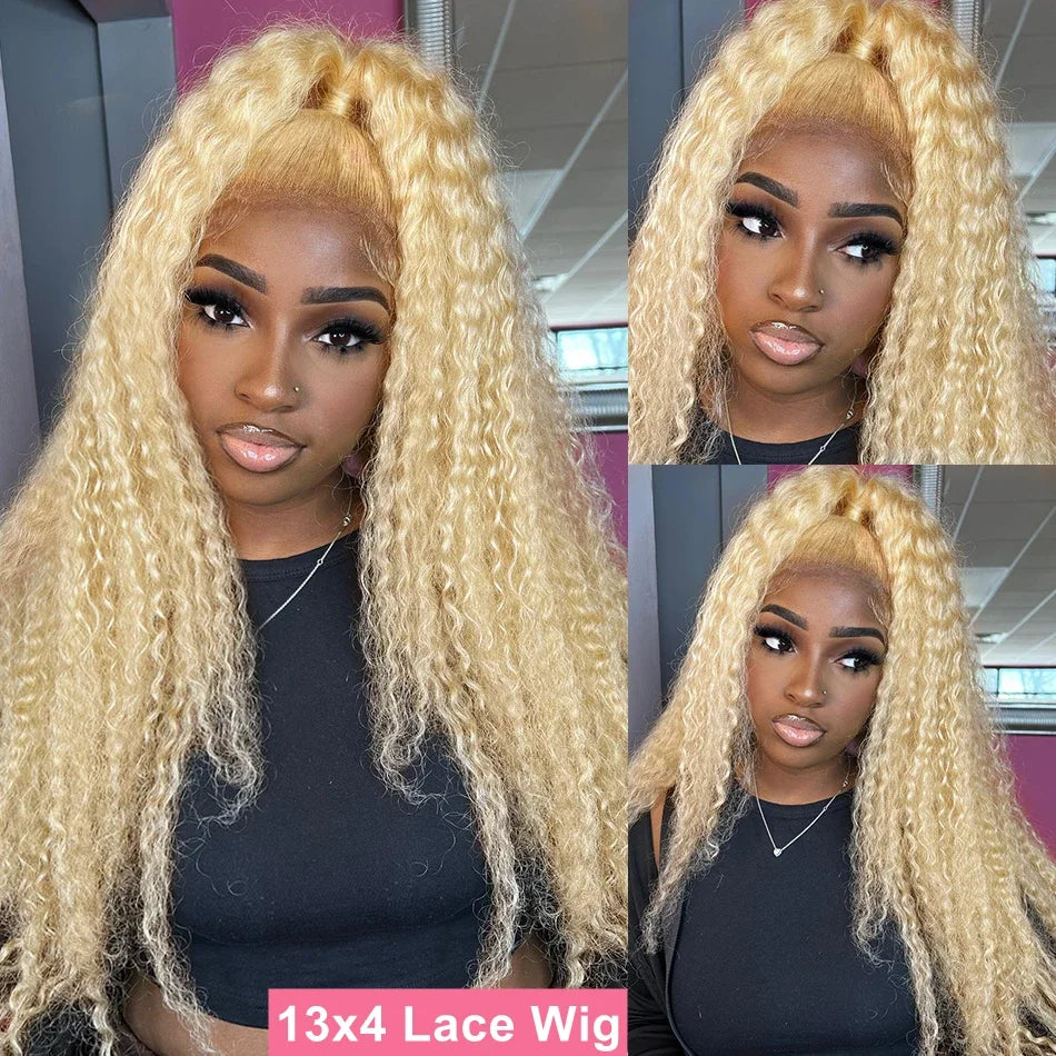 13x6 Hd Lace Frontal Wig 613 Blonde Wig 13x4 Lace Human Hair Wigs Deep Wave Brazilian Hair Curly Human Hair Wigs For Women