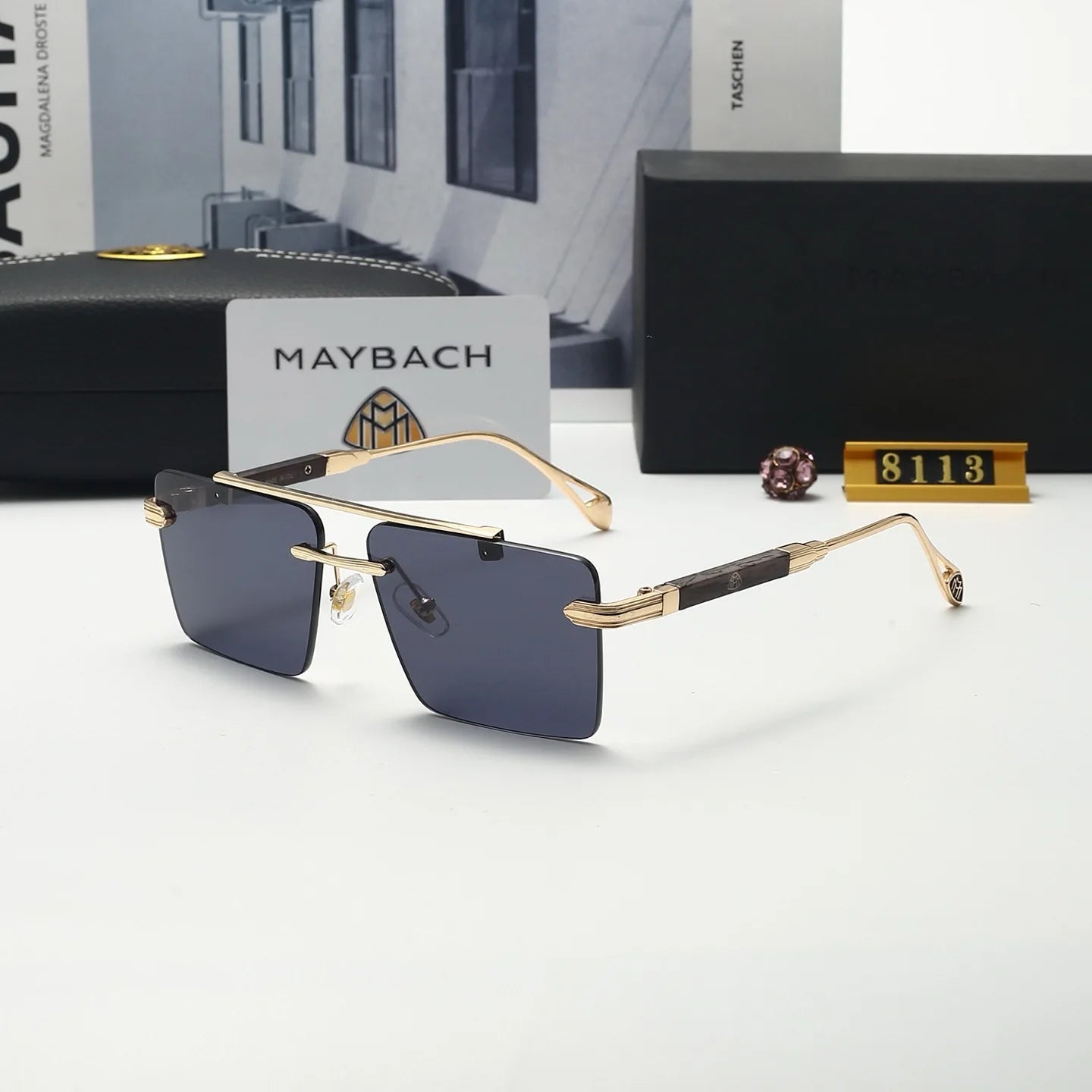 Car High End Frameless Sunglasses For Maybach S Class S450 S480 S500 S580 S600 S650 S680 GLS480 GLS600 Men Women Leisure Goggles