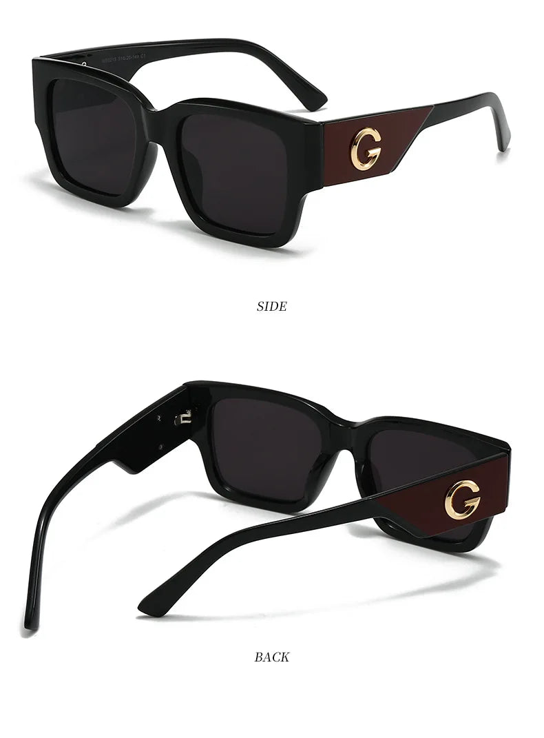 Cute G Brand Women Sunglasses Luxury Men Designer Glasses Square Stylish Unisex Fashion Eyewear UV400