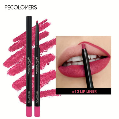 Nude Brown Lip Liner Pencil Lipstick Matte Smooth Waterproof Lipliner Long Lasting Non-stick Cup Lipstick Pen Beauty Makeup